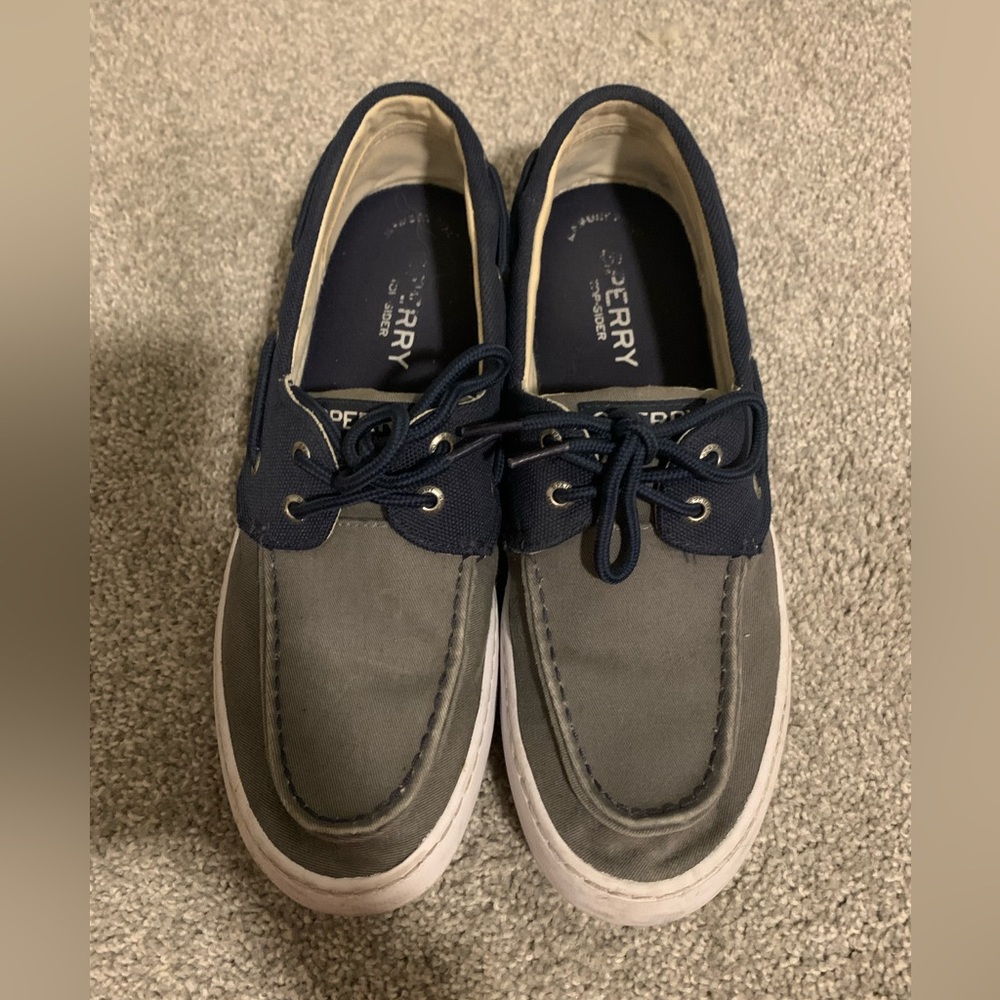 Sperry Top-Sider Men's Gray/Blue Cutter 2 Eye Boat Shoes Sz 11 M Casual.